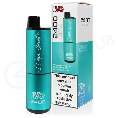 Fresh Mint Menthol Mojito IVG 2400 Disposable Vape 1 Fresh Mint Menthol Mojito IVG 2400 Disposable Vape