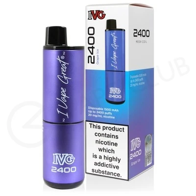 Grape Ice IVG 2400 Disposable Vape 1 Grape Ice IVG 2400 Disposable Vape