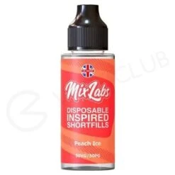 Peach Ice Shortfill E-Liquid By Mix Labs 100ml