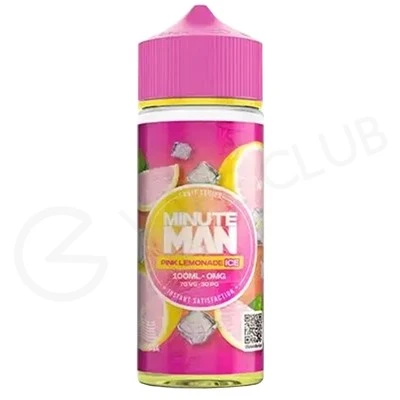 Pink Lemonade Ice Shortfill E-Liquid By Minute Man 100ml 1 Pink Lemonade Ice Shortfill E-Liquid By Minute Man 100ml